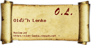 Oláh Lenke névjegykártya