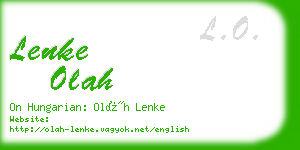 lenke olah business card